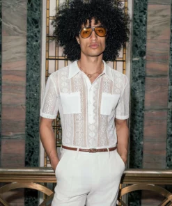 Havana White Lace Polo -US Clothing Shop QOA06833