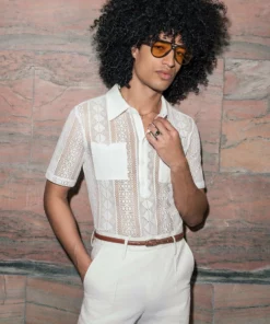 Havana White Lace Polo