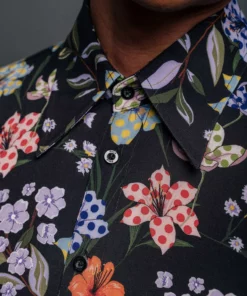 Multi Colour Floral Viscose Shirt -US Clothing Shop QOA07338