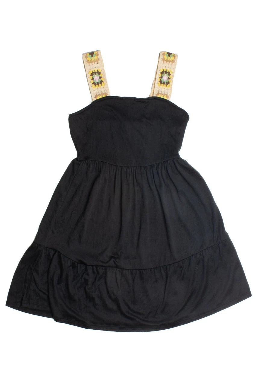 Black Crochet Strap Dress 4 Black Crochet Strap Dress - Image 4