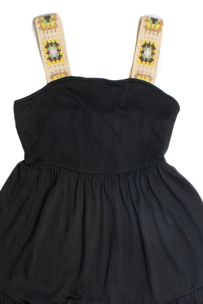 Black Crochet Strap Dress 5 Black Crochet Strap Dress - Image 5