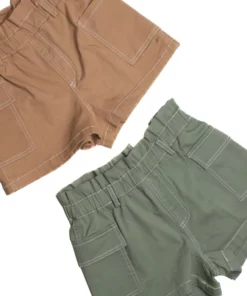 Taupe Paperbag Waist Cargo Shorts -US Clothing Shop SSP 14872 66270.1682112047