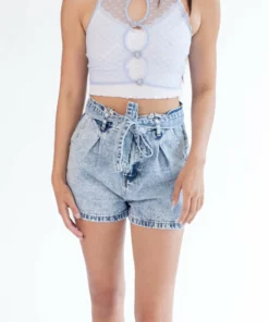 Acid Wash Mom Shorts