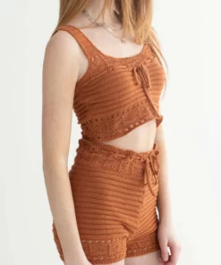 Adobe Pointelle Crochet Cami & Shorts Set -US Clothing Shop adobe pointelle crochet shorts set 4 21250.1666809216