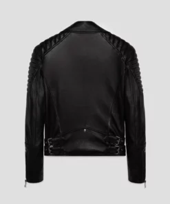Black Leather Lucio Biker Jacket 14 Black Leather Lucio Biker Jacket -US Clothing Shop back