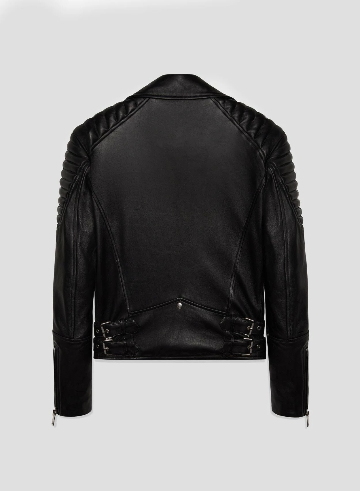 Black Leather Lucio Biker Jacket 3 Black Leather Lucio Biker Jacket - Image 3