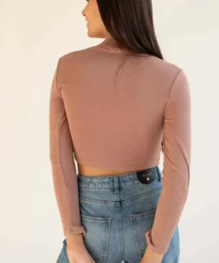 Beige Mock Neck Cropped Sweater -US Clothing Shop beige mock neck cropped sweater 4 23953.1666809200