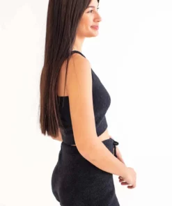 Black Chenille Tank & Shorts Set -US Clothing Shop black chenille shorts set 4 87952.1696278900