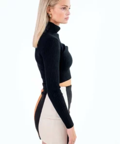 Black Crop Ribbed Turtle Neck Sweater -US Clothing Shop black crop ribbed turtle neck sweater 3 21557.1692388576