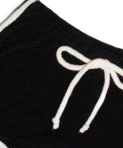 Black Terry Drawstring Dolphin Shorts -US Clothing Shop black drawstring terry dolphin shorts 2 28058.1678310263