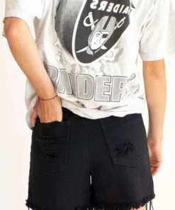 Black High Rise Cut Off Denim Shorts 6 Black High Rise Cut Off Denim Shorts -US Clothing Shop black high rise denim cut off shorts 4 73649.1666809186