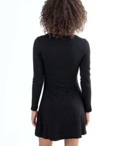 Black Long Sleeve Milkmaid Dress -US Clothing Shop black long sleeve milkmaid dress 4 18468.1692393851
