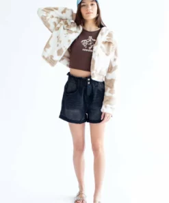 Black Paperbag Waist Denim Shorts 7 Black Paperbag Waist Denim Shorts -US Clothing Shop black paperbag waist denim shorts 1 27472.1692386671