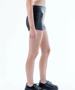 Black Pleather Zip Up Shorts -US Clothing Shop black pleather zip up shorts 3 22481.1692373345