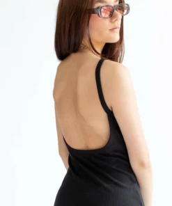 Black Ribbed Cami Low Back Mini Dress -US Clothing Shop black ribbed cami low back mini dress 5 38687.1666806333