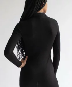 Black Ruched Long Sleeve Shirt Dress -US Clothing Shop black ruched long sleeve shirt dress 1 78372.1692308962