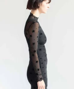 Black Stars Mesh Long Sleeve Dress 8 Black Stars Mesh Long Sleeve Dress -US Clothing Shop black stars mesh long sleeve dress 5 12024.1692309060