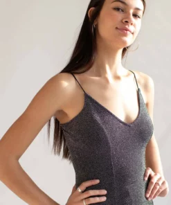 Black Tinsel Mini Dress