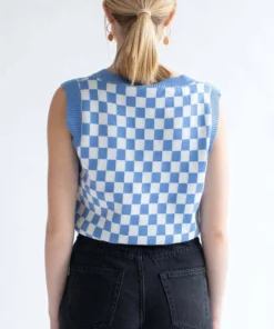 Blue Checkered Sweater Vest -US Clothing Shop blue checkered sweater vest 4 21374.1694022251