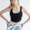 Blue Cow Print Denim Shorts