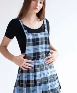Blue Plaid Pleated Jumper 8 Blue Plaid Pleated Jumper -US Clothing Shop blue plaid pleated jumper 2 26978.1666807591