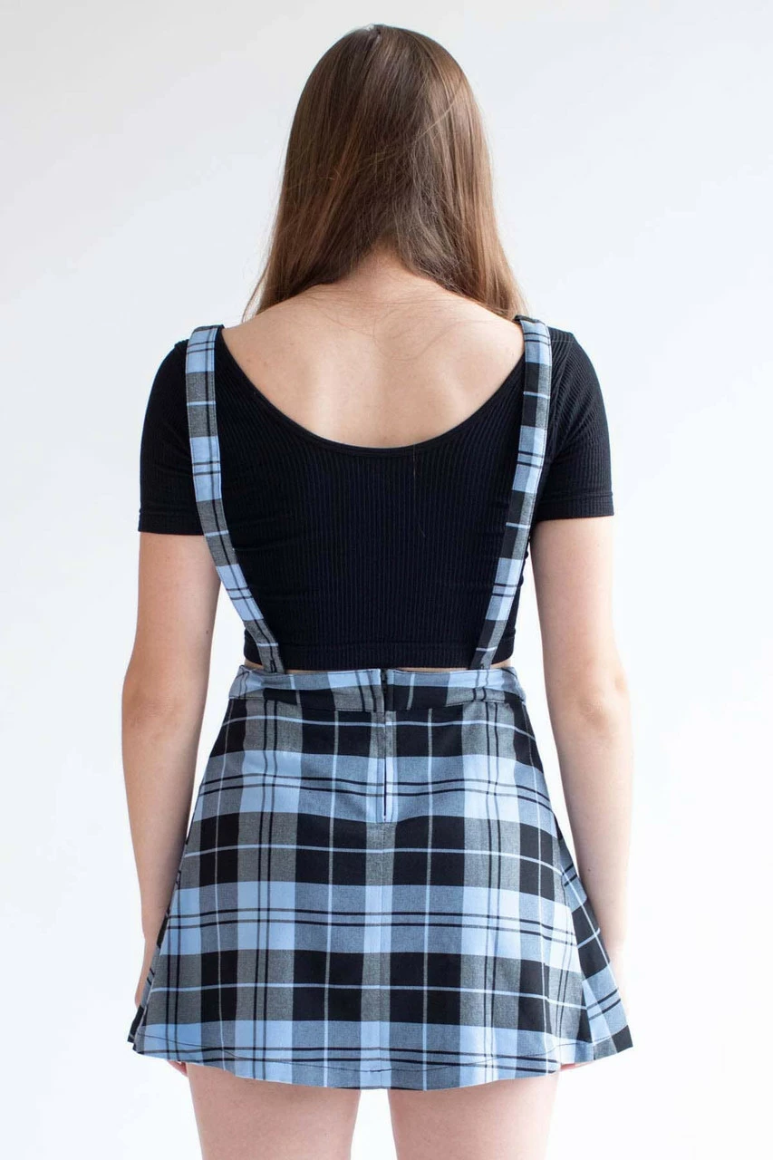 Blue Plaid Pleated Jumper 5 Blue Plaid Pleated Jumper - Image 5