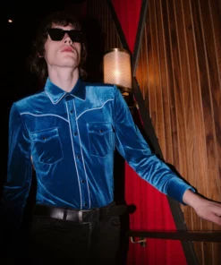 Blue Velvet Western Shirt -US Clothing Shop blue velvet western shirt 4