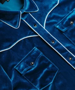Blue Velvet Western Shirt -US Clothing Shop blue velvet western shirt 6