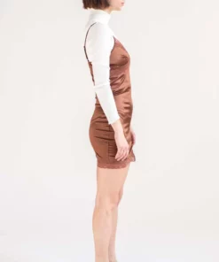 Brown Lace Trim Slip Dress -US Clothing Shop brown lace trim slip dress 2 96220.1696278243