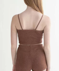 Brown Teddi Cami & Shorts Set -US Clothing Shop brown teddy cami set 4 94271.1692387042