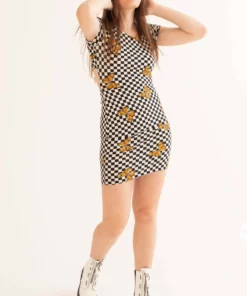 Checkered Butterfly Backless Dress -US Clothing Shop checkered butterfly backless dress 1 69397.1666807958