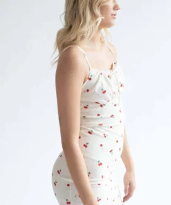 Cherry Print Eyelet Milkmaid Dress -US Clothing Shop cherry print eyelet milkmaid dress 4 29611.1666805635