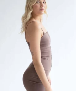 Cocoa Snap Front Ribbed Mini Dress -US Clothing Shop cocoa snap front ribbed mini dress 4 56579.1699030692