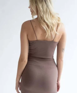 Cocoa Snap Front Ribbed Mini Dress -US Clothing Shop cocoa snap front ribbed mini dress 5 06909.1699030692