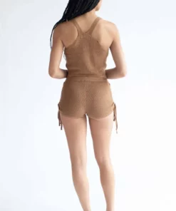 Coconut Cinched Knit Cami & Shorts Set -US Clothing Shop coconut cinched knit cami and shorts set 5 74680.1692386752