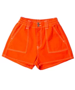 Orange Contrast Seam Carpenter Shorts -US Clothing Shop contrast seam carpenter shorts 9 40132.1681504311