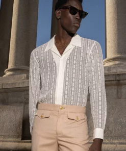 Lace Crochet Long Sleeve Shirt