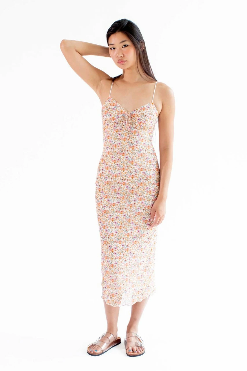 Ditsy Floral Mesh Midi Dress 3 Ditsy Floral Mesh Midi Dress - Image 3