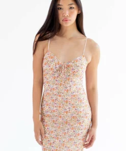 Ditsy Floral Mesh Midi Dress