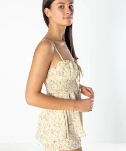 Floral Smocked Waist Romper -US Clothing Shop floaral smocked waist romper 4 15903.1676390520