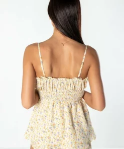 Floral Smocked Waist Romper -US Clothing Shop floaral smocked waist romper 5 71695.1676390520