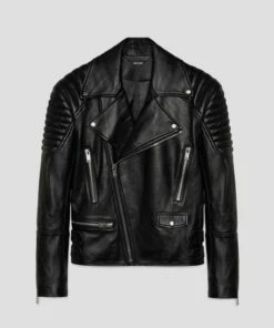 Black Leather Lucio Biker Jacket