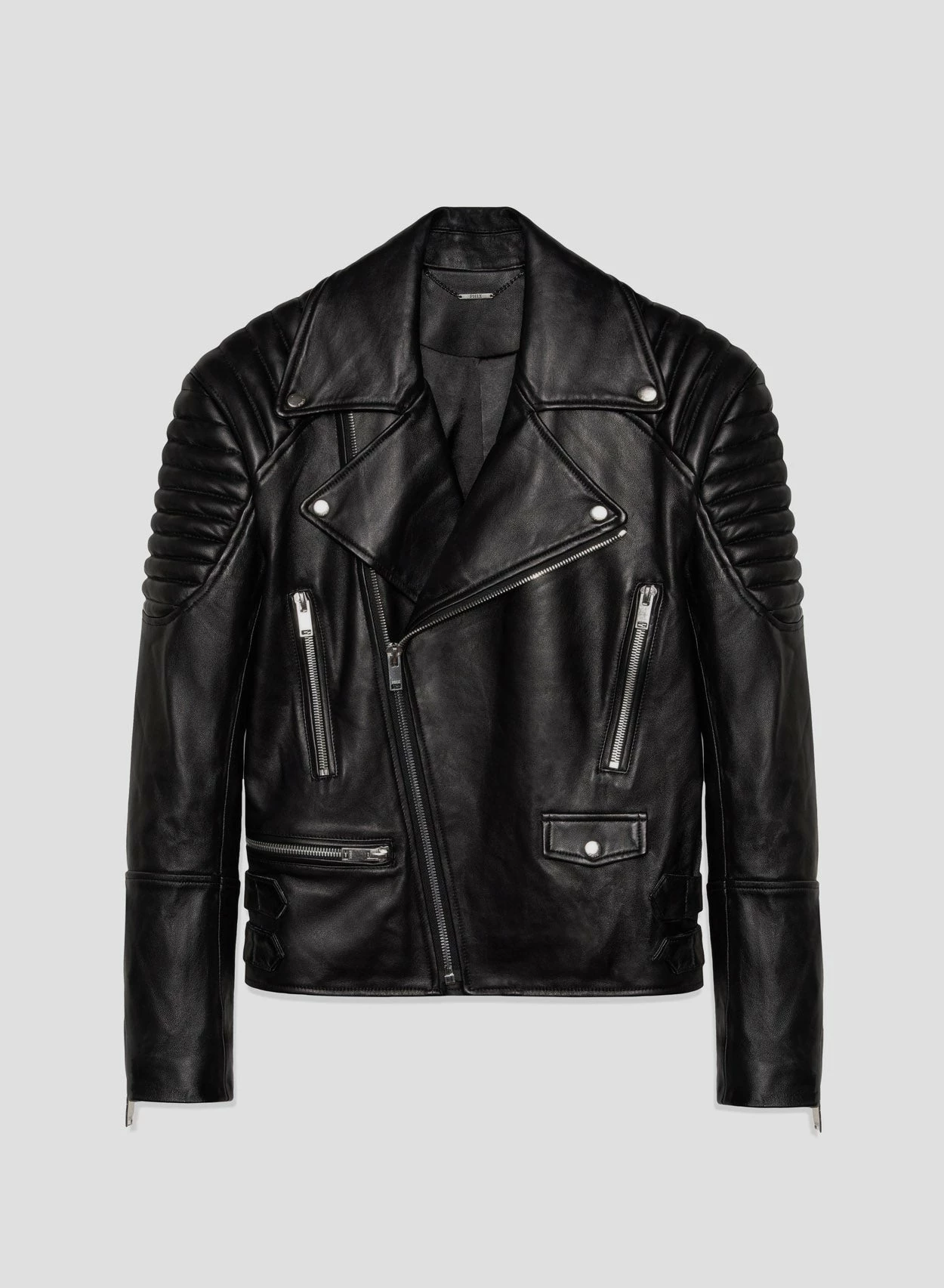 Black Leather Lucio Biker Jacket 1 Black Leather Lucio Biker Jacket