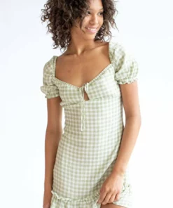 Gingham Milkmaid Mini Dress -US Clothing Shop gingham milkmaid mini dress 2 08707.1666808974