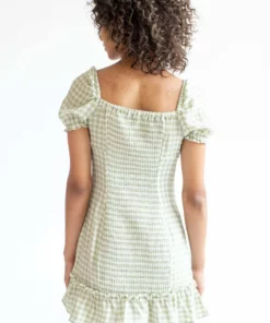 Gingham Milkmaid Mini Dress -US Clothing Shop gingham milkmaid mini dress 4 87477.1666808989