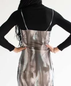 Glacier Dye Mesh Milkmaid Dress -US Clothing Shop glacier dye mesh milk maid dress 1 37101.1692309014