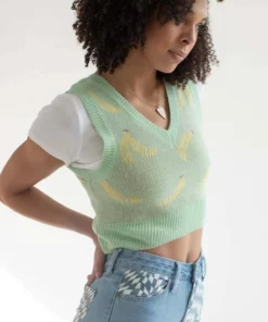 Green Bananas Sweater Vest -US Clothing Shop green bananas sweater vest 4 79702.1666808953