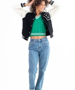 Green Contrast Trim Sweater Vest -US Clothing Shop green contrast trim sweater vest 1 68184.1692388535