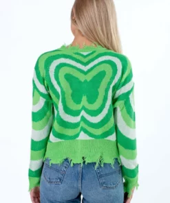 Green Psychedelic Flower Sweater -US Clothing Shop green psychedelic flower sweater 4 48818.1666806783