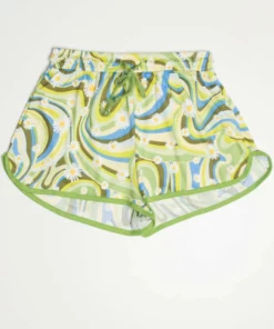 Green Retro Daisy Wave Dolphin Shorts -US Clothing Shop green retro daisy wave dolphin shorts 2 80970.1666805454